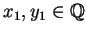 $ x_1, y_1\in\mathbb{Q}$