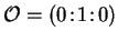 $ \O =(0\!:\!1\!:\!0)$