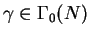 $ \gamma\in\Gamma_0(N)$