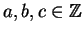 $ a,b,c\in\mathbb{Z}$