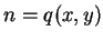 $ n = q(x,y)$