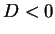 $ D<0$