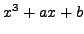 $ x^3+ax+b$