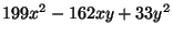 $ 199x^2-162xy+33y^2$