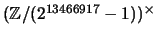 $ (\mathbb{Z}/(2^{13466917}-1))^\times $