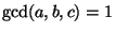 $ \gcd(a,b,c)=1$