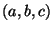$ (a,b,c)$