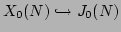 $ X_0(N)\hookrightarrow J_0(N)$