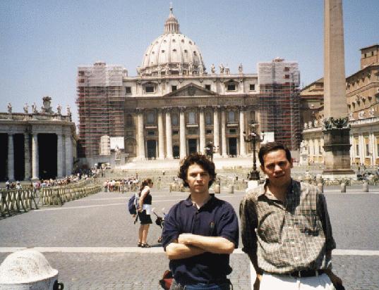 outside the vatican with francois