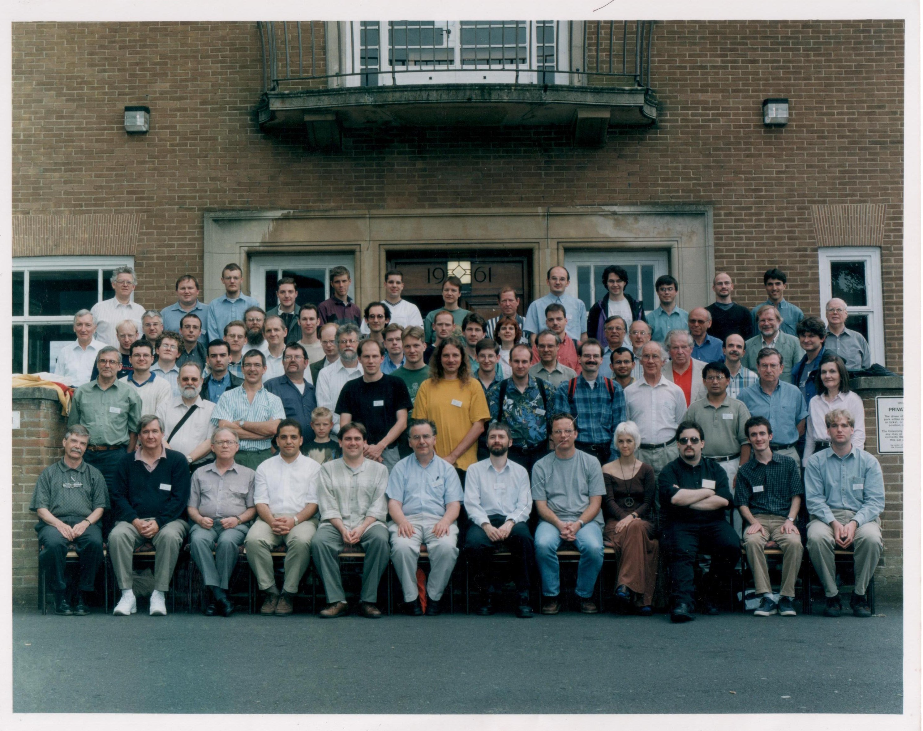 Group photograph at a mathematics conference in Durham