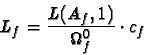 \begin{displaymath}L_f = \frac{L(A_f,1)}{\Omega_f^0}\cdot c_f\end{displaymath}