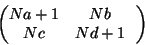 [Na+1,Nb;Nc,Nd+1]