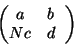 [a,b;Nc,d]
