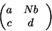 [a,Nb;c,d]